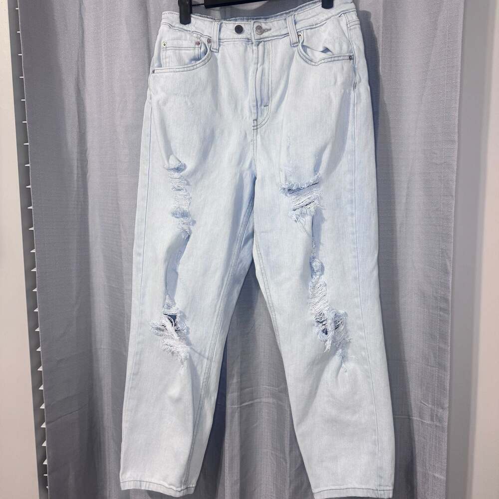 Wild Fable Women's High-Rise Distressed Mom Jeans